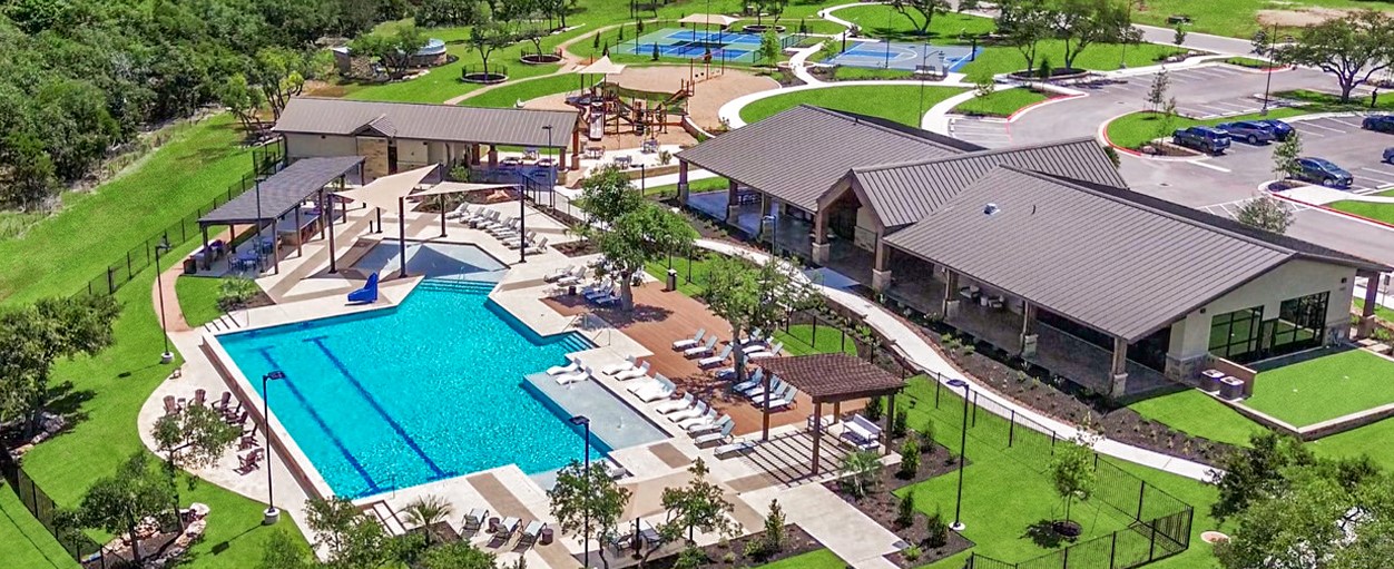 1304 Salt Lick Drive Georgetown, TX 78633 - Photo 40 of 40 an aerial view of a house with a garden