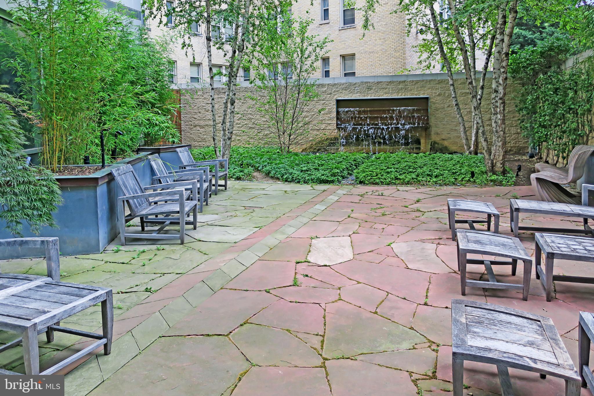 1300 13th Street Northwest, Unit 609 Washington, DC 20005 - Photo 26 of 29 Courtyard with Water Feature
