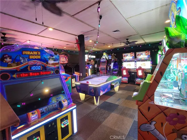 a room with furniture and screen