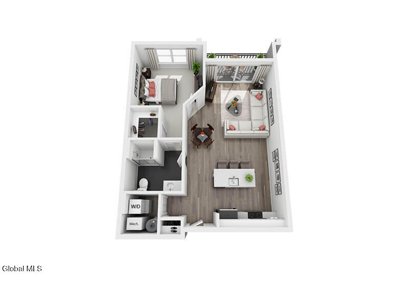 308 Excelsior Avenue, Unit 406 Saratoga Springs, NY 12866 - Photo 9 of 9 excelsior-park-1br-b-floor-plan (1)