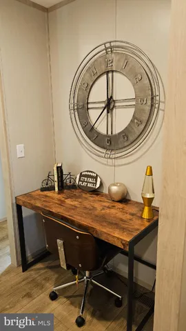 a room with a table and a window