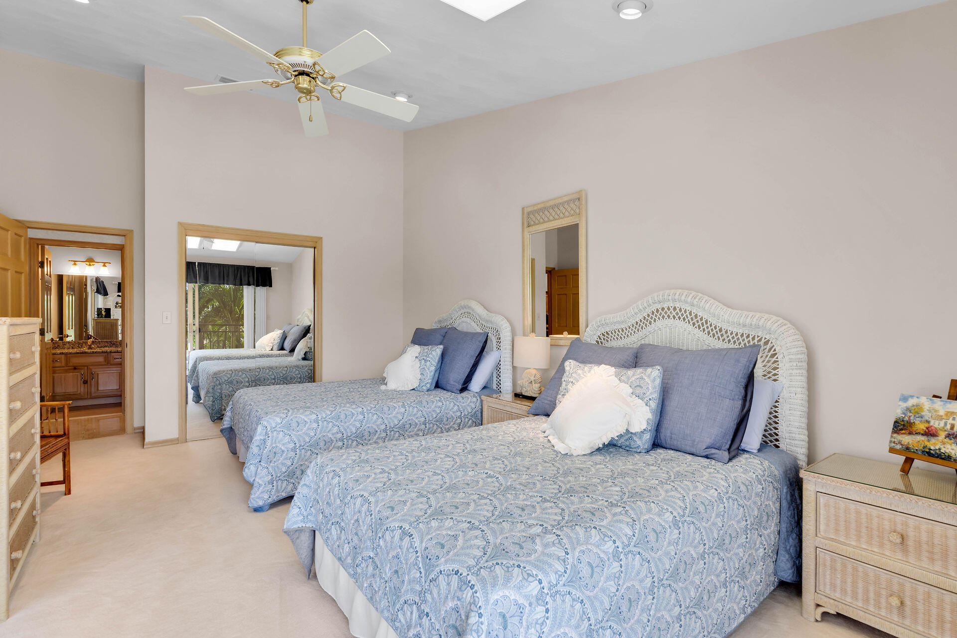 701 12th Street Key Colony Beach, FL 33051 - Photo 34 of 48 a bedroom with bed and a chandelier