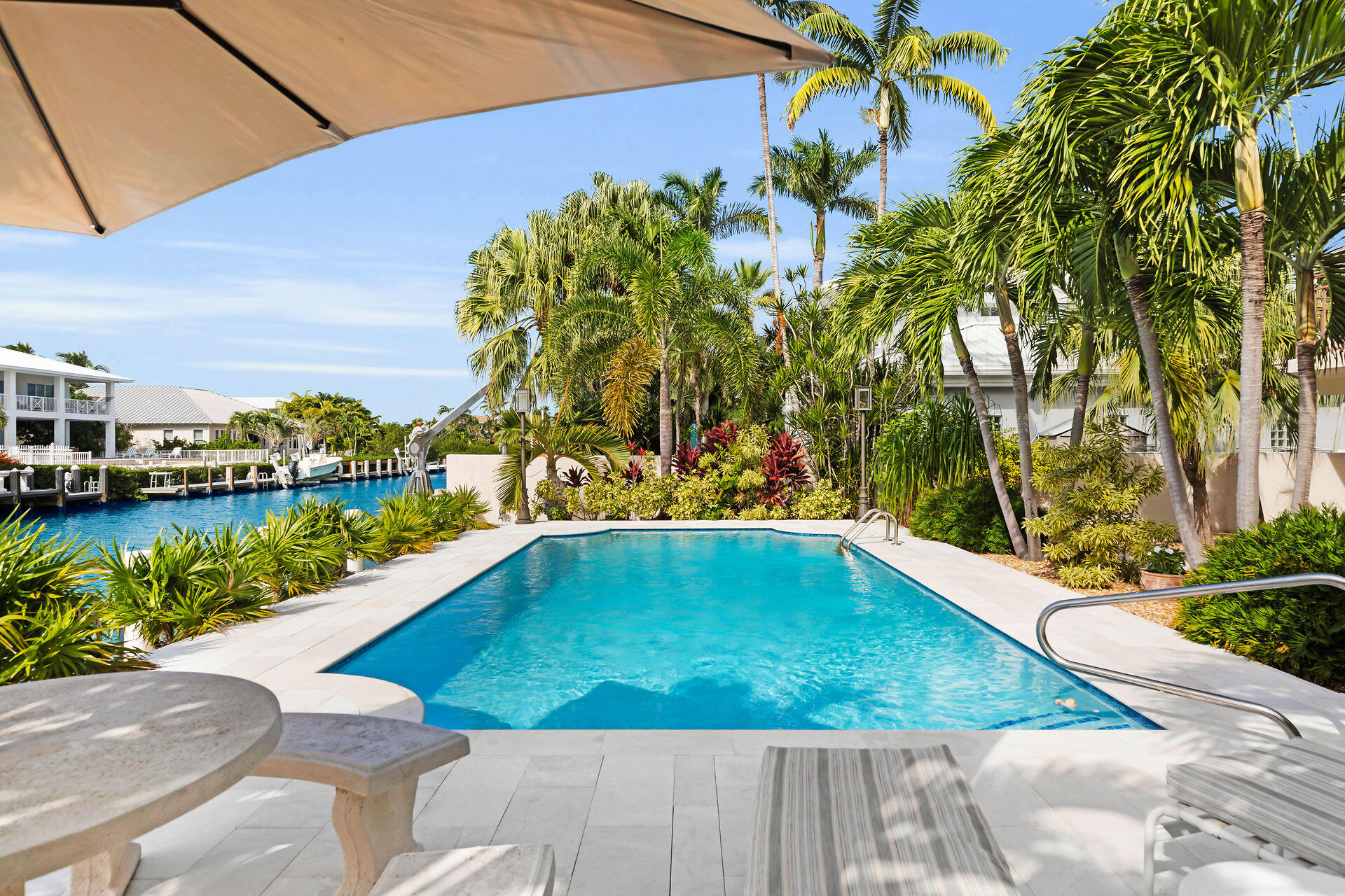 701 12th Street Key Colony Beach, FL 33051 - Photo 9 of 48 a view of a swimming pool with a lake view