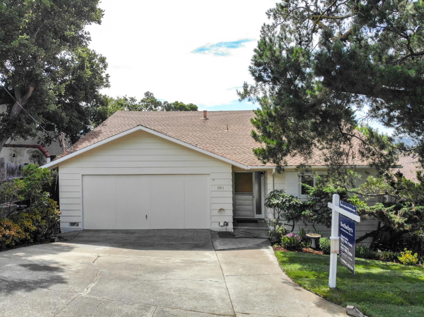 1511 Ridge Road Belmont, CA 94002 - Photo 3 of 50 a view of garage yard and tree