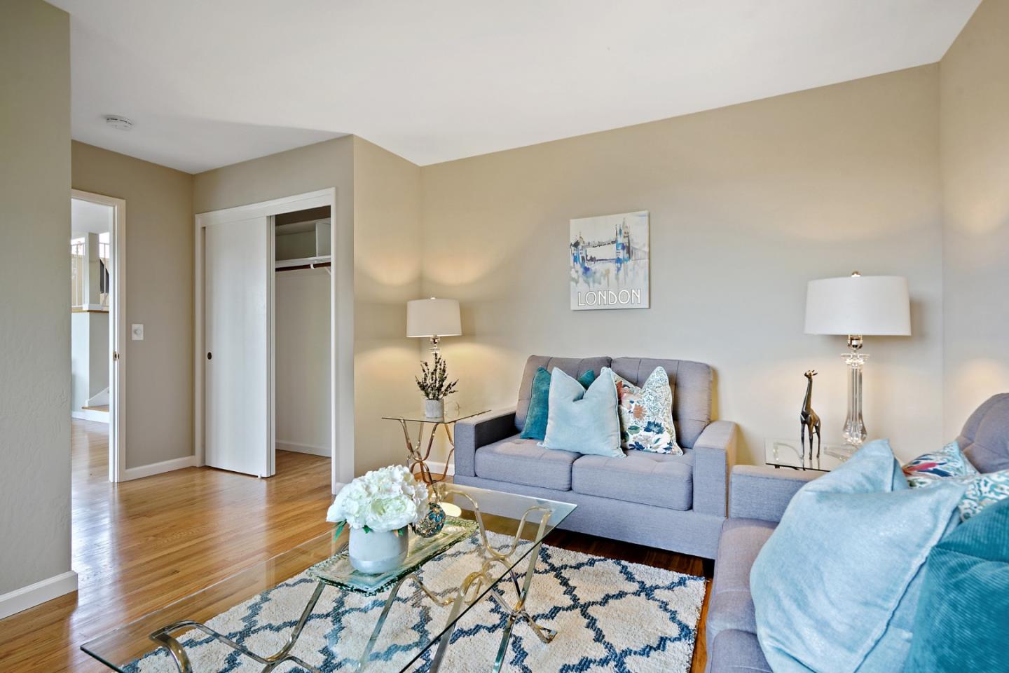 1511 Ridge Road Belmont, CA 94002 - Photo 32 of 50 a living room with furniture and wooden floor