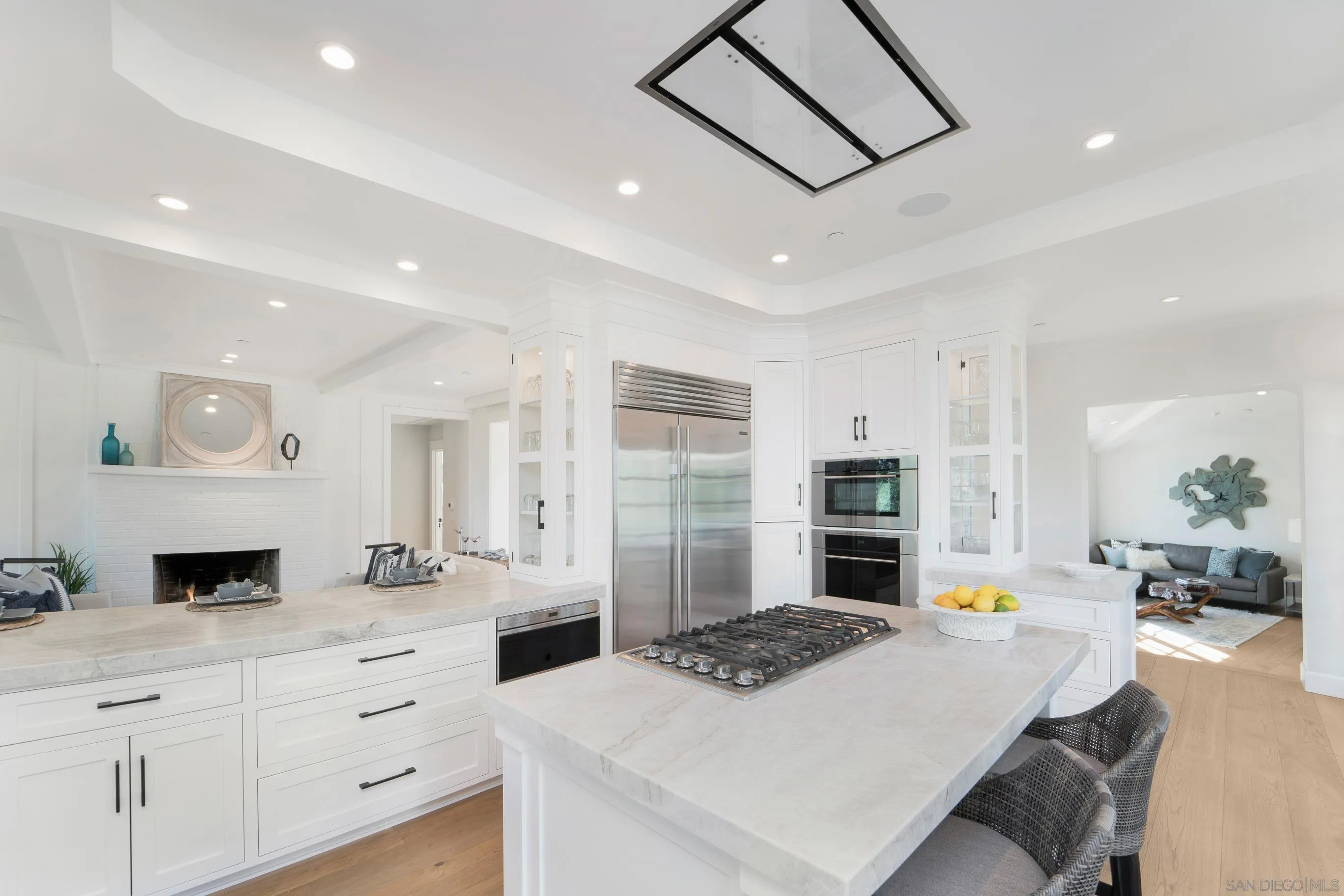 1145 Crest Road Del Mar, CA 92014 - Photo 16 of 57 a kitchen with sink stove and refrigerator