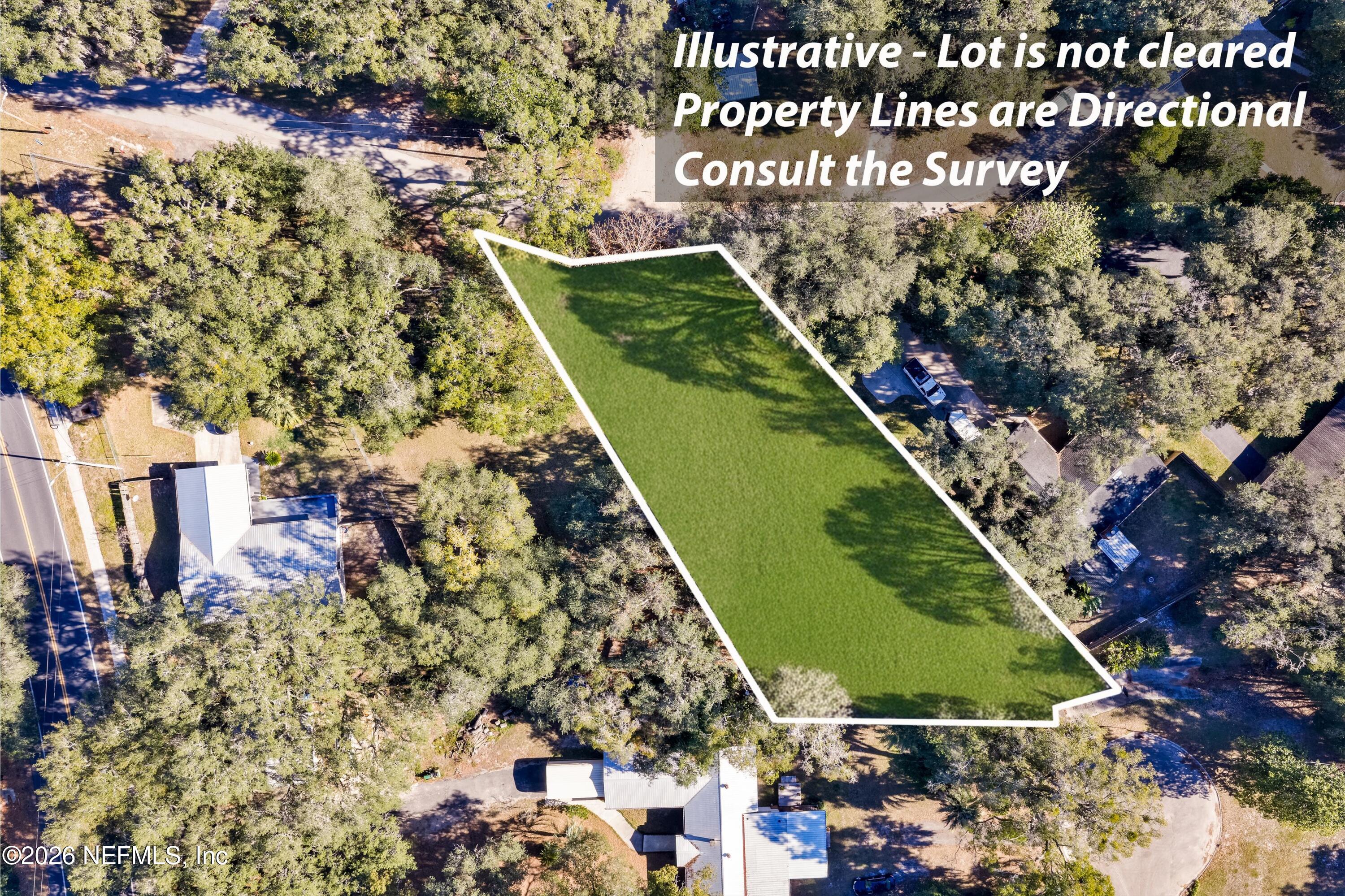 0 Nelsons Point, Unit PARCEL 003 Keystone Heights, FL 32656 - Photo 25 of 29 25-Lot 2 - Aerial Top-Down - Cleared Ren