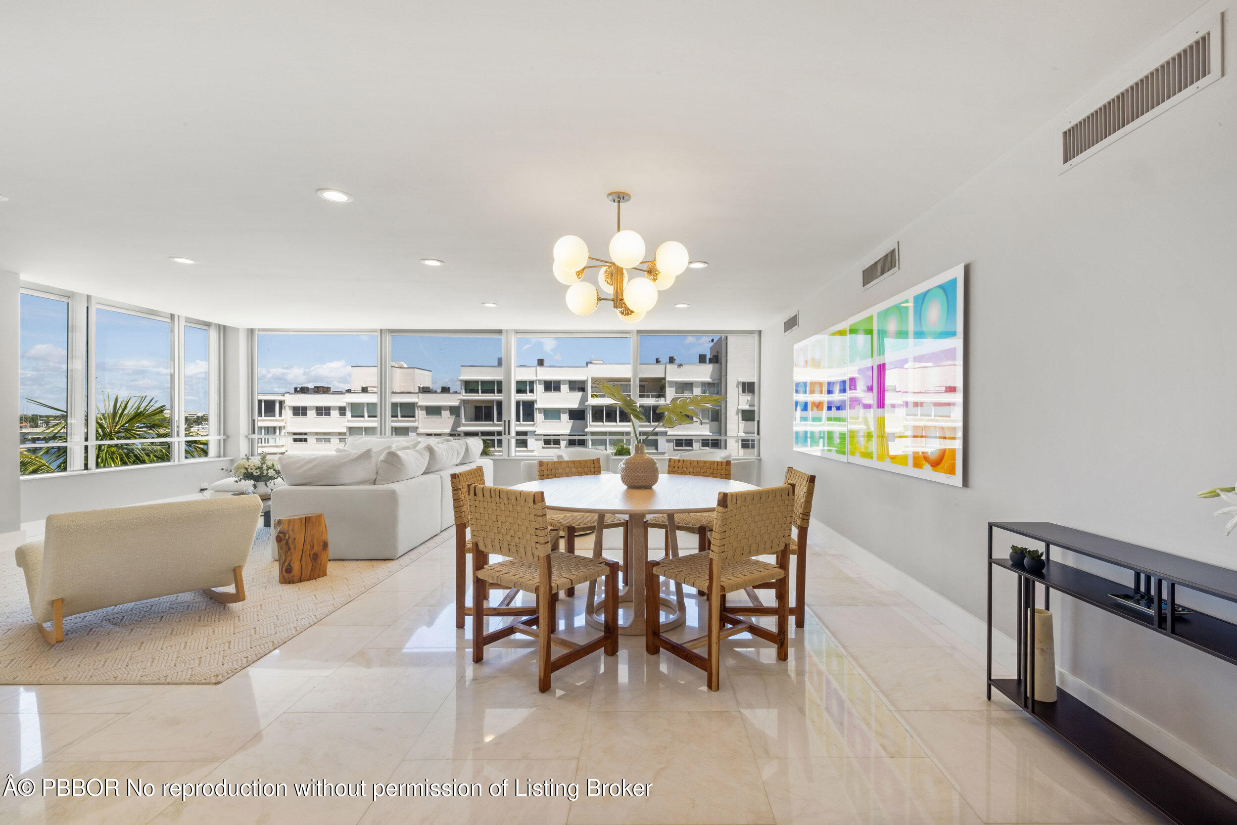44 Cocoanut Row, Unit 510B & 511B Palm Beach, FL 33480 - Photo 7 of 24 a view of a dining room with furniture window and outside view