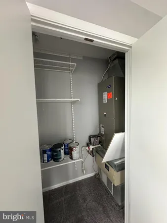 a room with furniture and closet