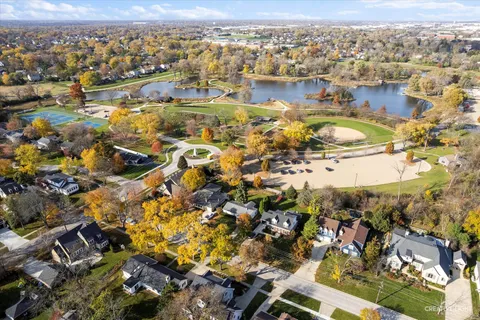 an aerial view of a city with lots of residential buildings