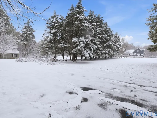a view of a snow covered in snow