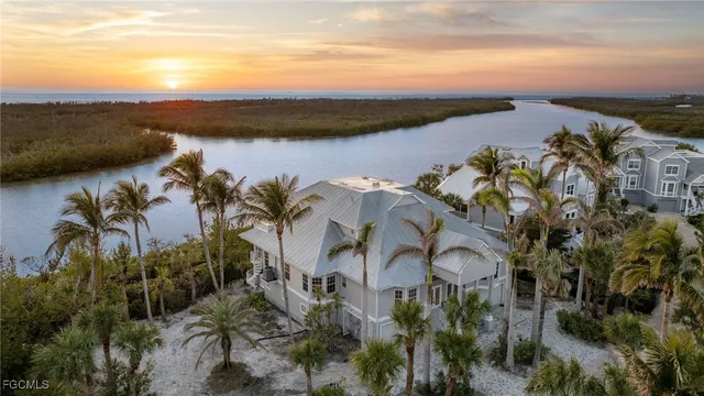 a view of a lake and mountain in the back