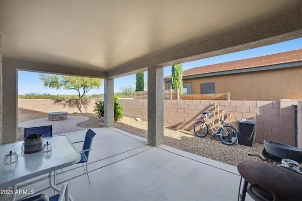 a view of a house with a patio