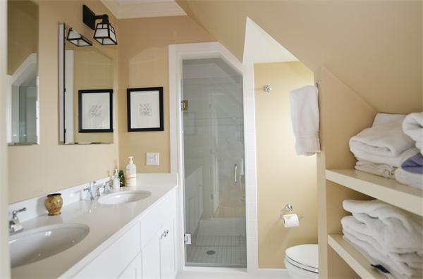 575 Tuckerman Avenue, Unit P Middletown, RI 02842 - Photo 28 of 30 a bathroom with a granite countertop sink mirror vanity and toilet