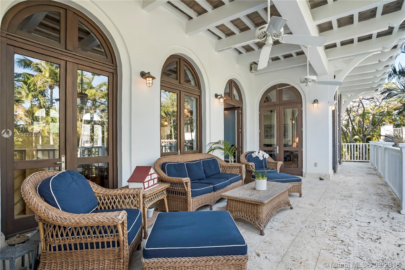 14 Harbor Point Key Biscayne, FL 33149 - Photo 30 of 45 a living room with furniture and a large window