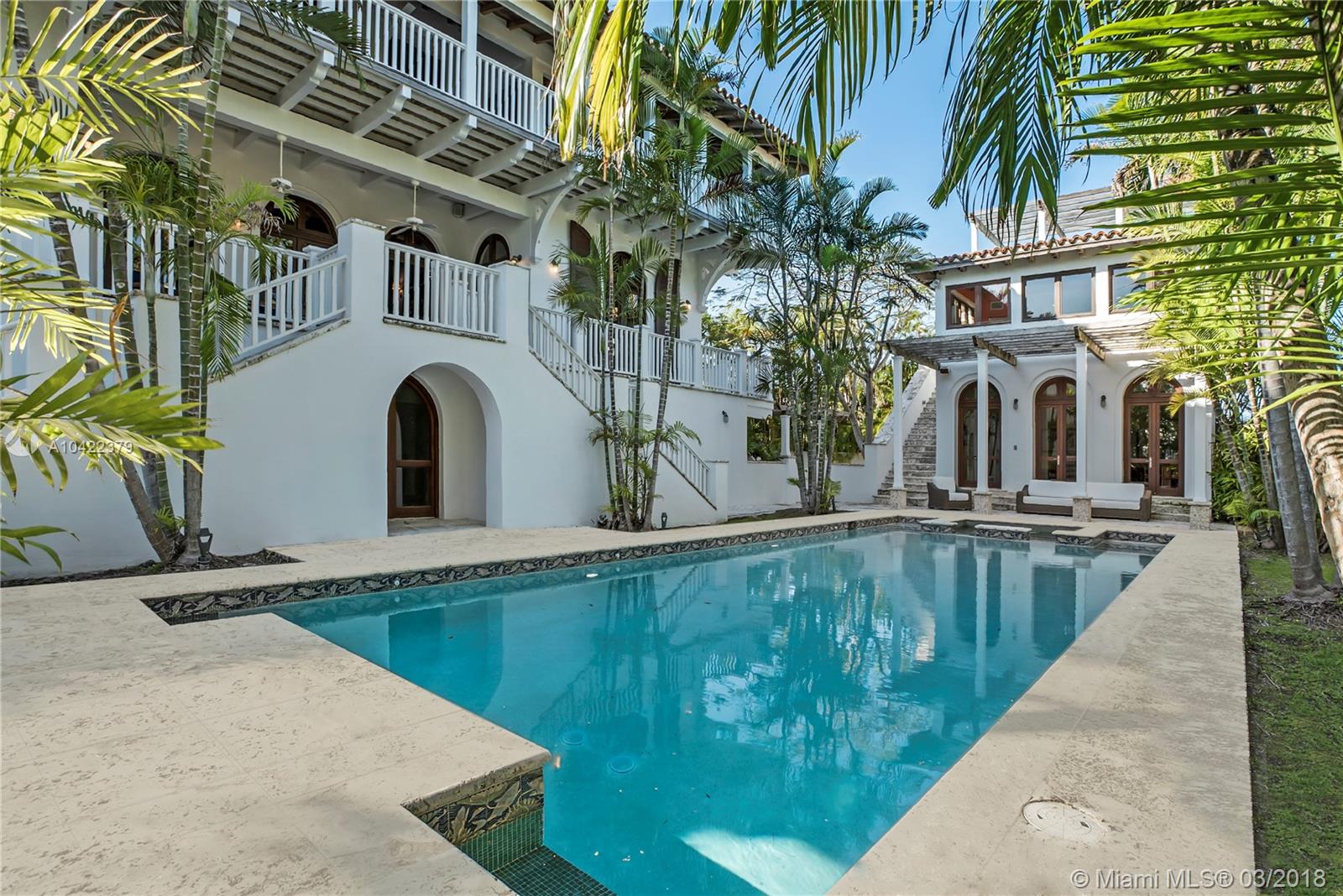 14 Harbor Point Key Biscayne, FL 33149 - Photo 34 of 45 a view of a house with a swimming pool
