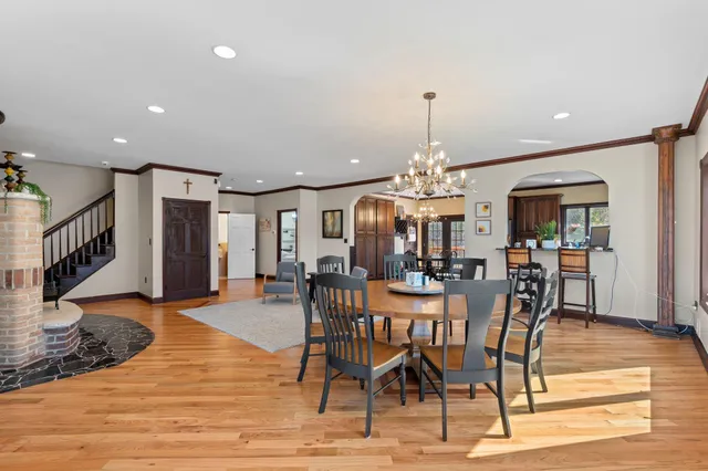 a view of a livingroom with furniture and window