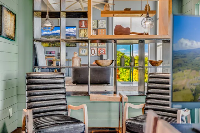 a view of a cafe with chairs