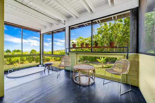 a outdoor space with furniture