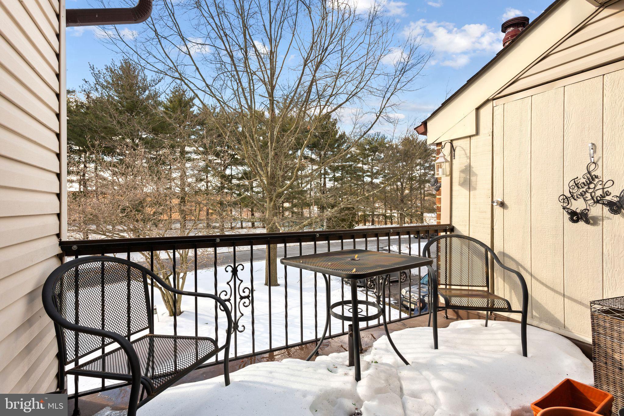 1475 Mt Holly Road, Unit B2 Edgewater Park, NJ 08010 - Photo 14 of 14 Charming balcony with winter scenery.