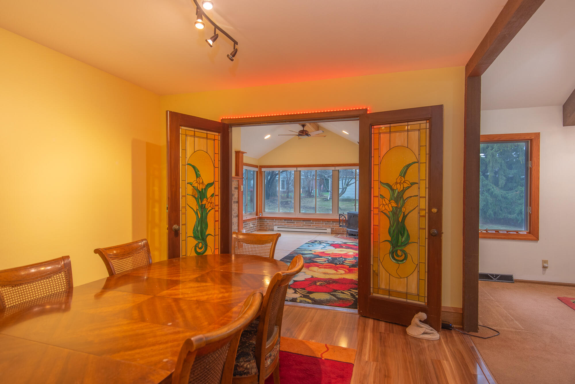 4024 South Brook Road Caledonia, WI 53126 - Photo 16 of 66 Dining Room view to Four Season Room