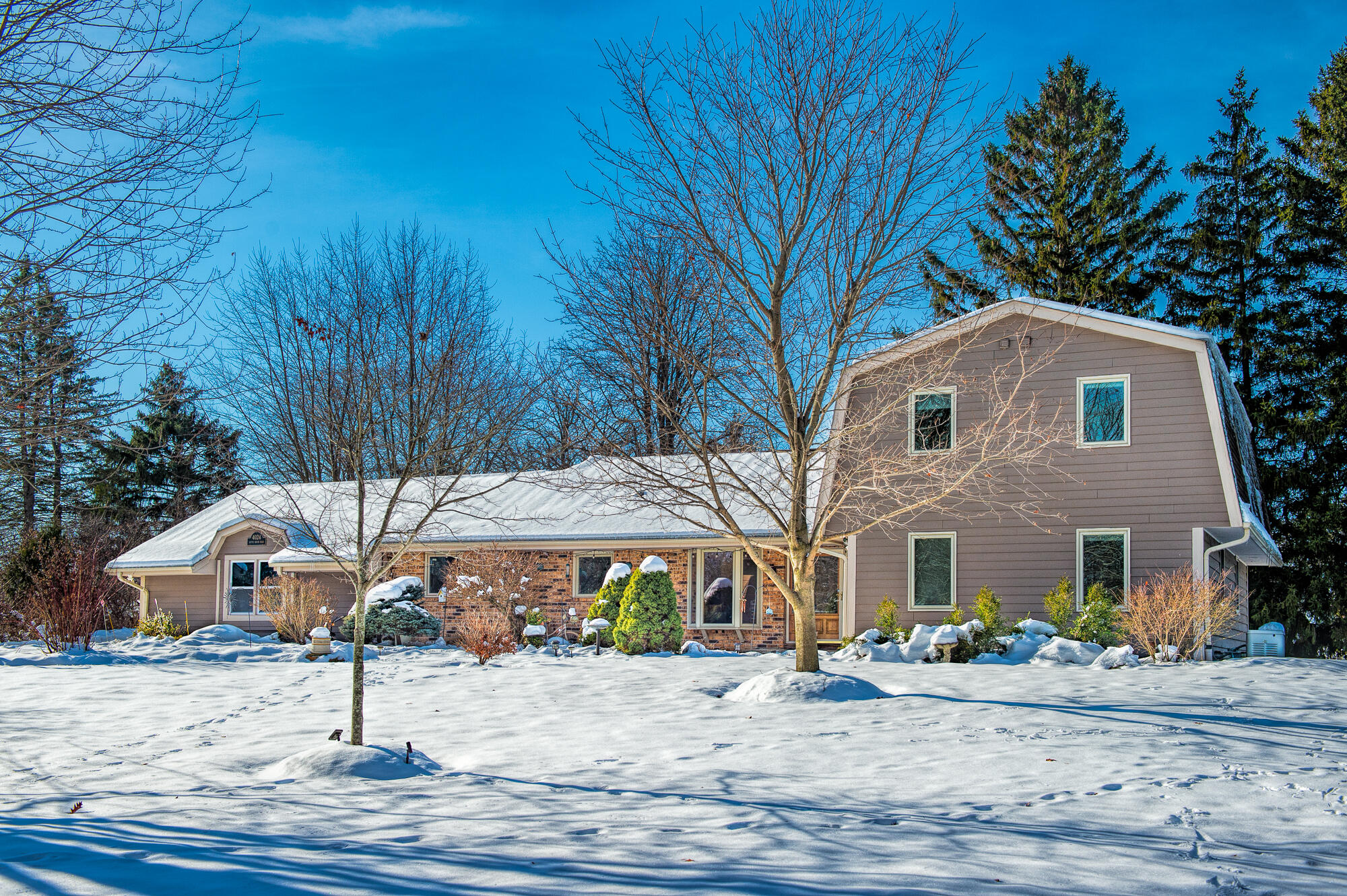 4024 South Brook Road Caledonia, WI 53126 - Photo 2 of 66 Winter view from front yard