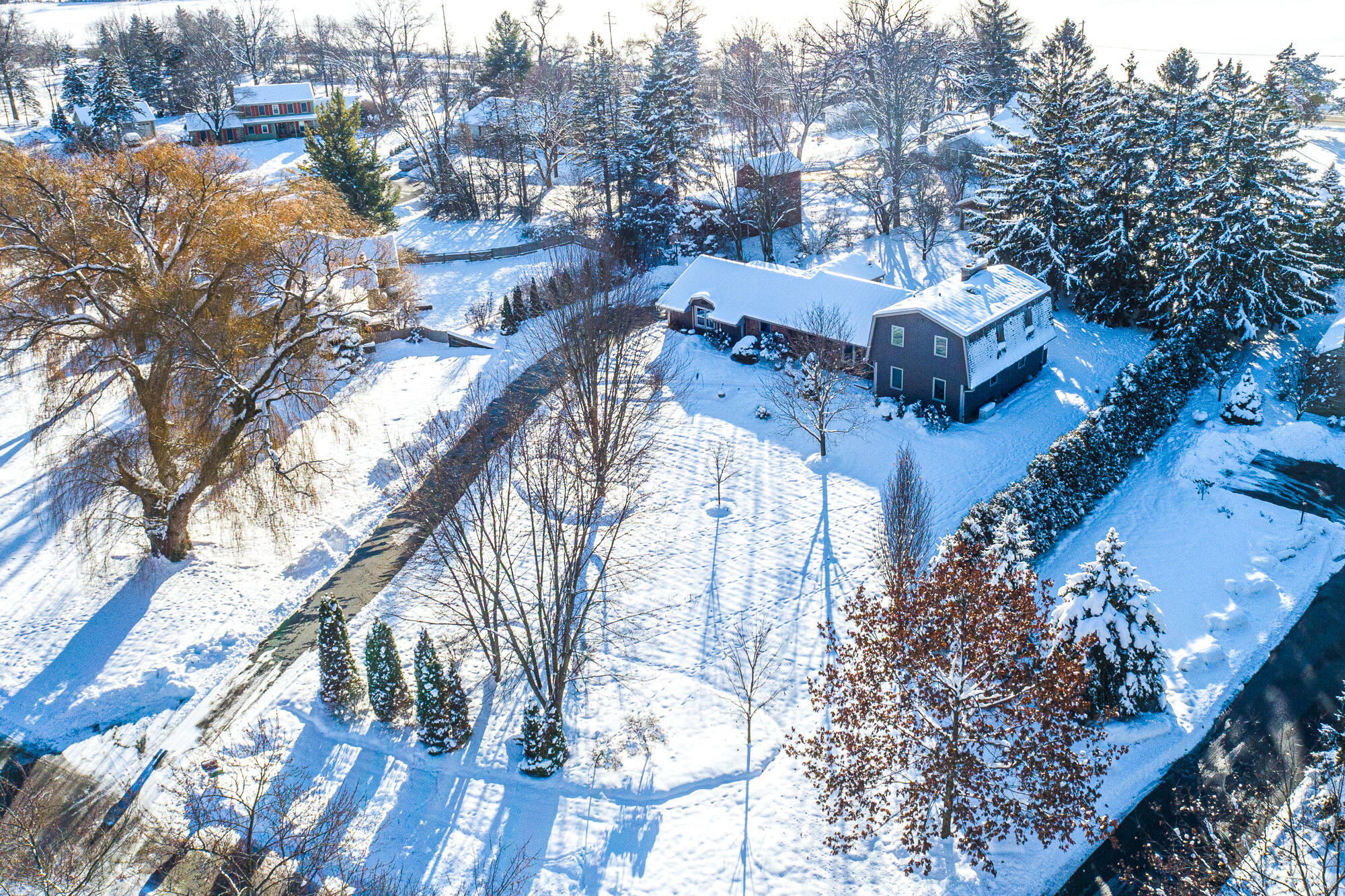 4024 South Brook Road Caledonia, WI 53126 - Photo 3 of 66 Drone view from street