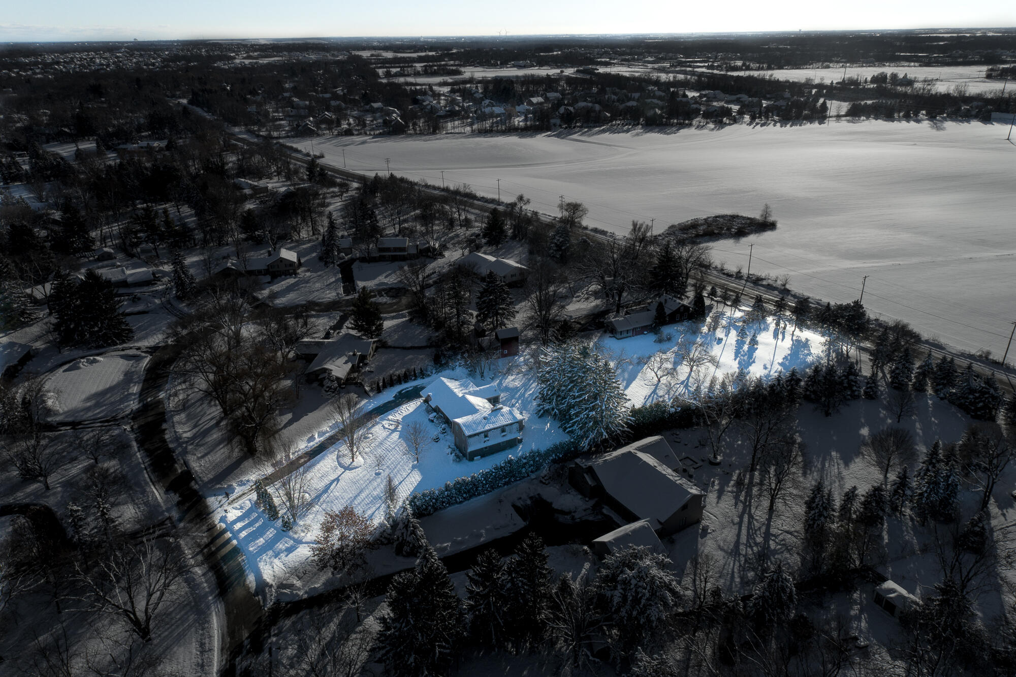 4024 South Brook Road Caledonia, WI 53126 - Photo 60 of 66 Property highlighted in winter