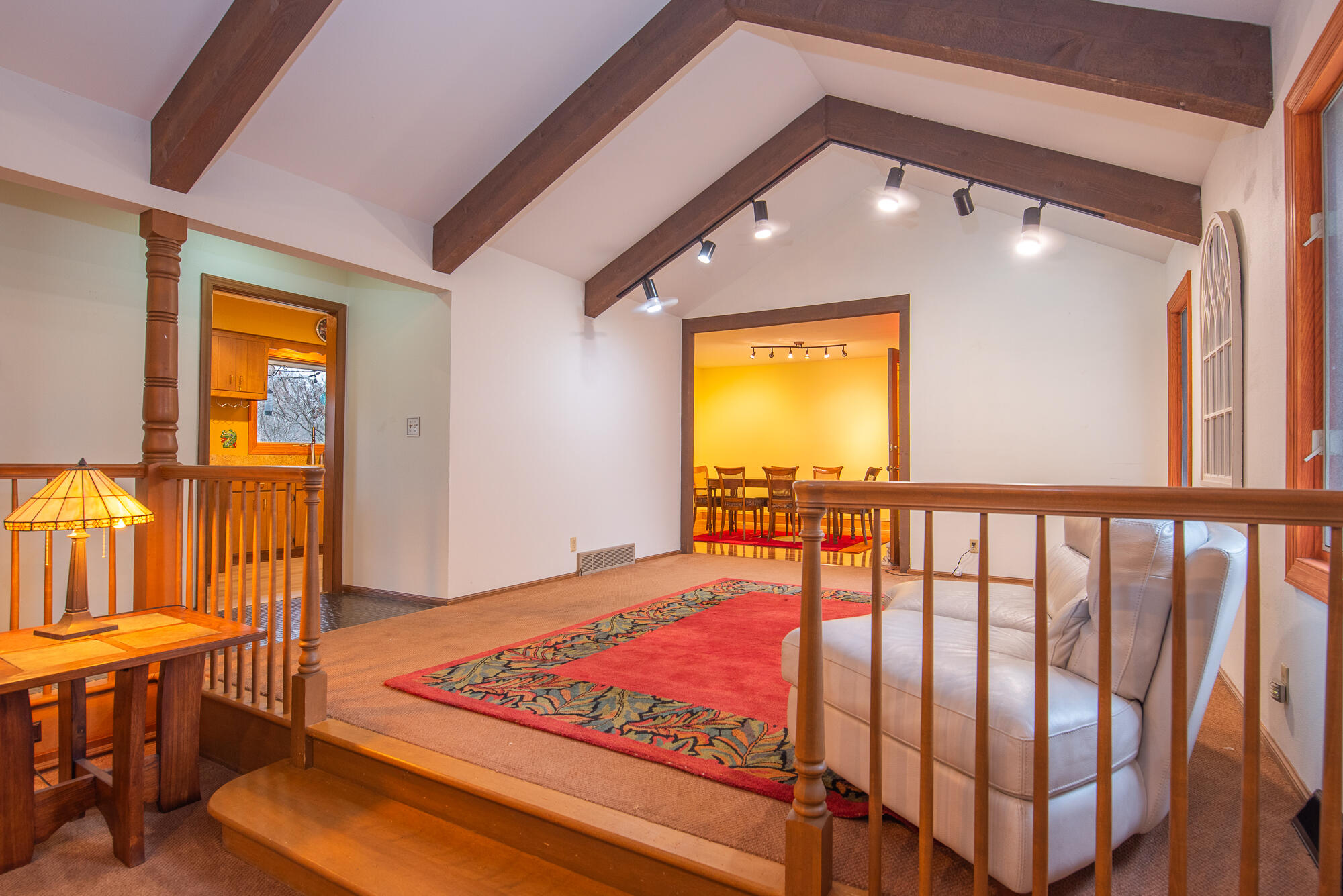 4024 South Brook Road Caledonia, WI 53126 - Photo 5 of 66 Great Room cathedral ceilings looking towards Dining Room and Kitchen