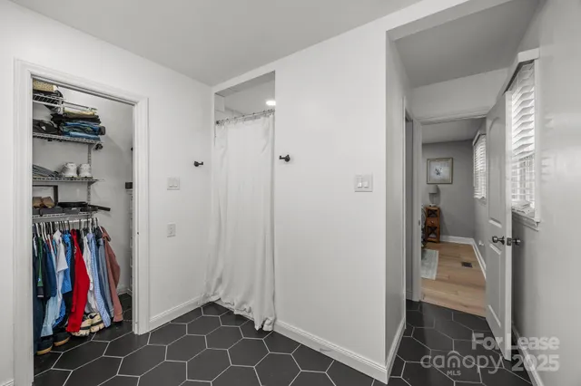 a view of a walk in closet