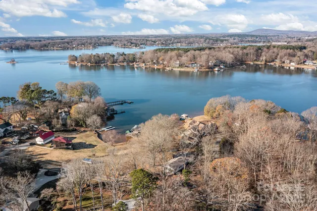 a view of a lake with outdoor space