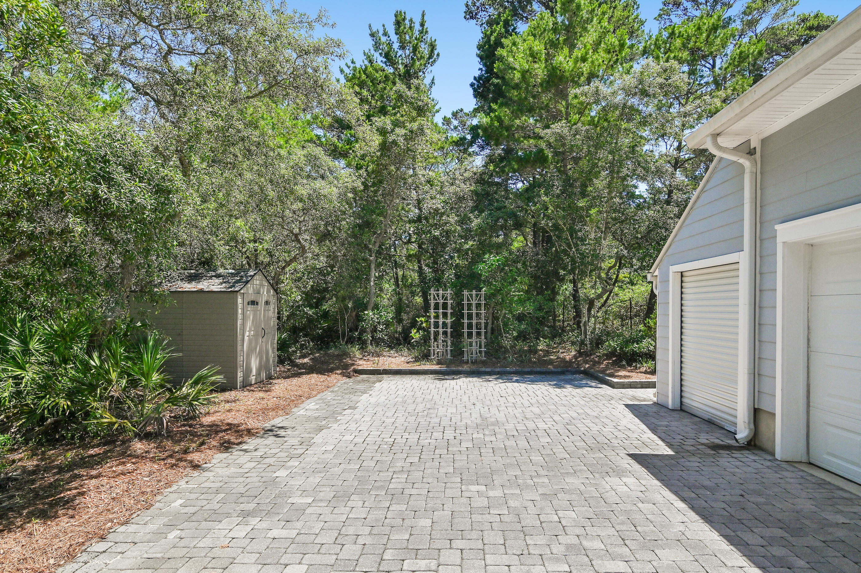 104 Spotted Dolphin Road Santa Rosa Beach, FL 32459 - Photo 35 of 42 a view of a backyard with large trees