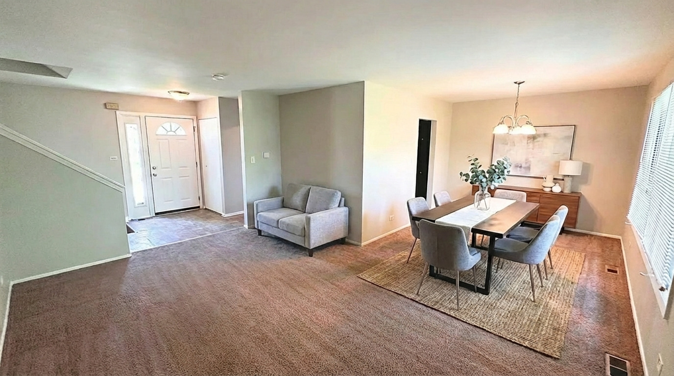 123 Oriole Road Matteson, IL 60443 - Photo 2 of 27 a living room with furniture and a chandelier