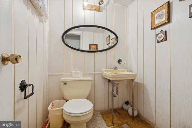 a bathroom with a sink toilet and a mirror