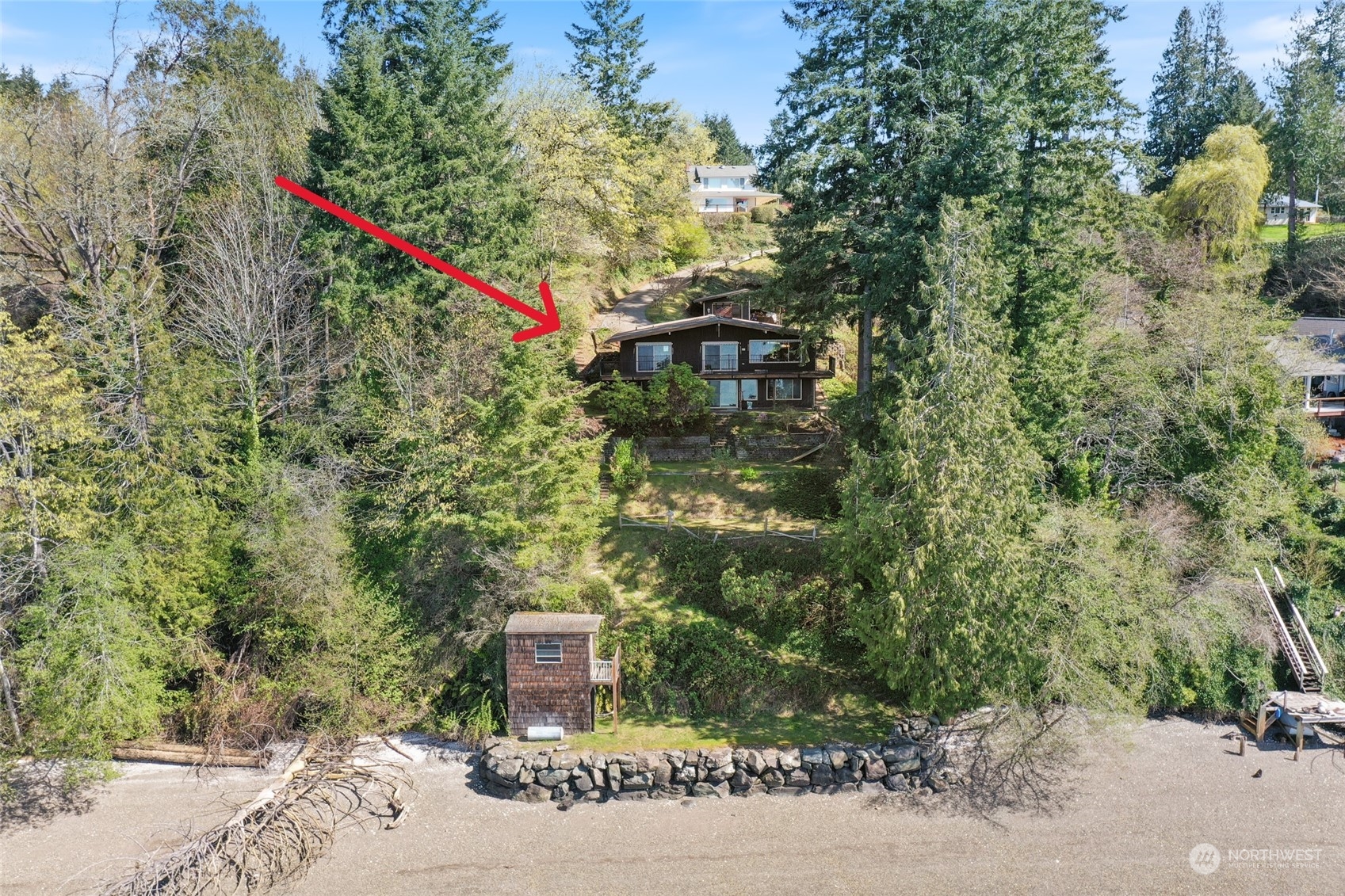 3545 Boston Harbor Road Northeast Olympia, WA 98506 - Photo 36 of 36 a small garden covered with tall trees