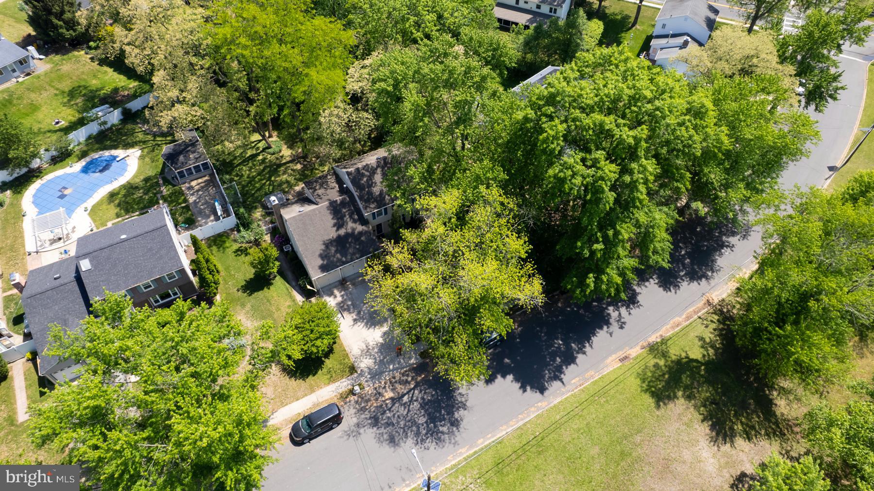 48 Sunset Drive Mount Holly, NJ 08060 - Photo 44 of 46 an aerial view of a house with a yard and swimming pool