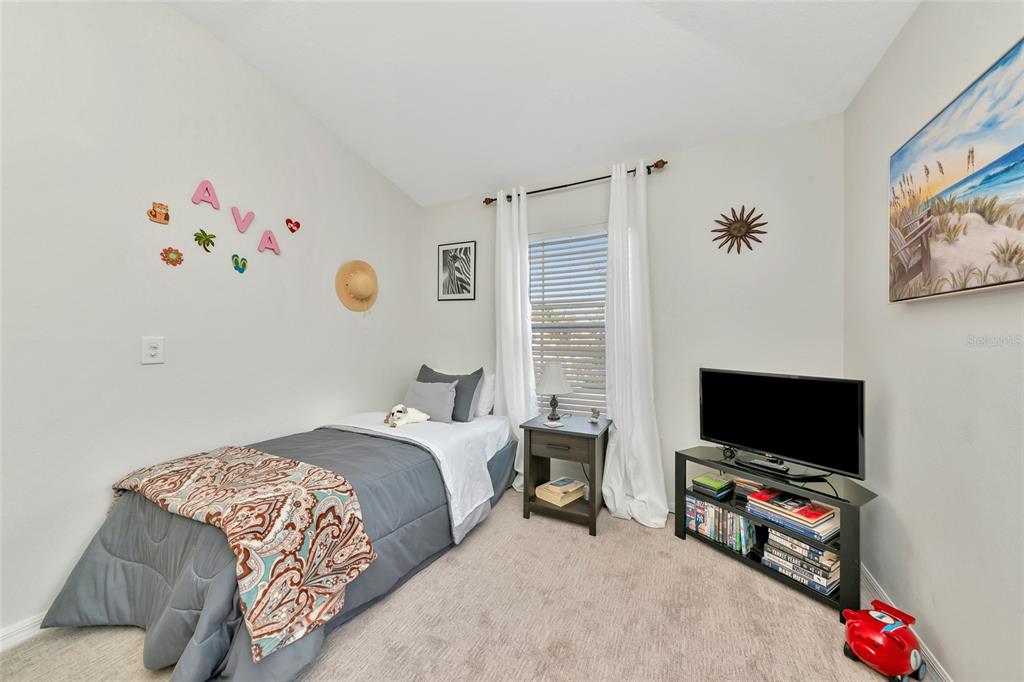 6205 Flagfish Court Lakewood Ranch, FL 34202 - Photo 28 of 67 a bedroom with a bed and a flat screen tv