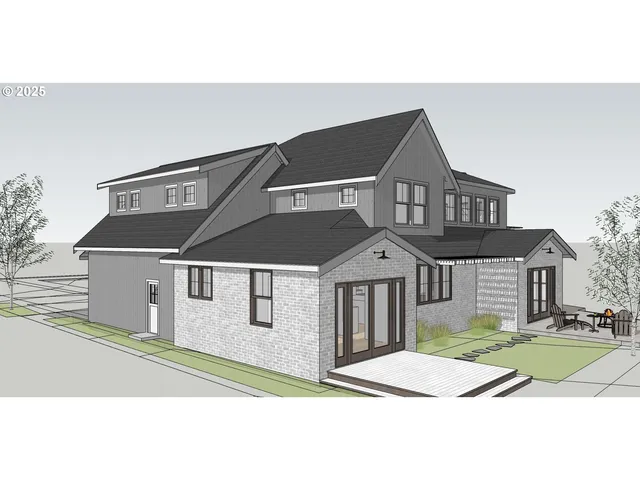 a front view of a house with garage