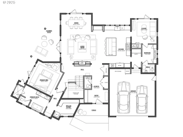 view of living room with furniture and next to white wall