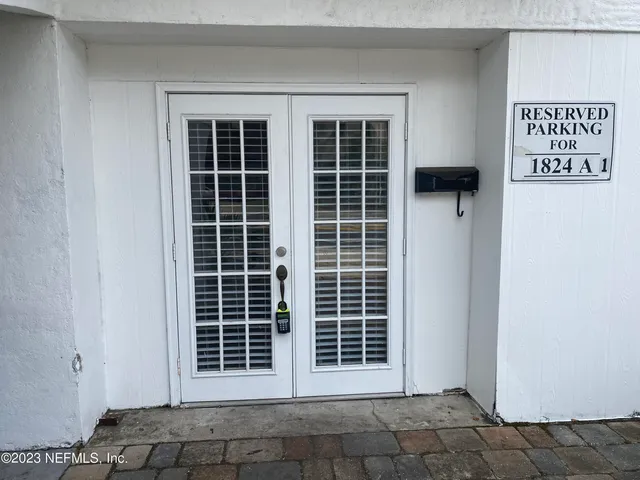 a view of front door