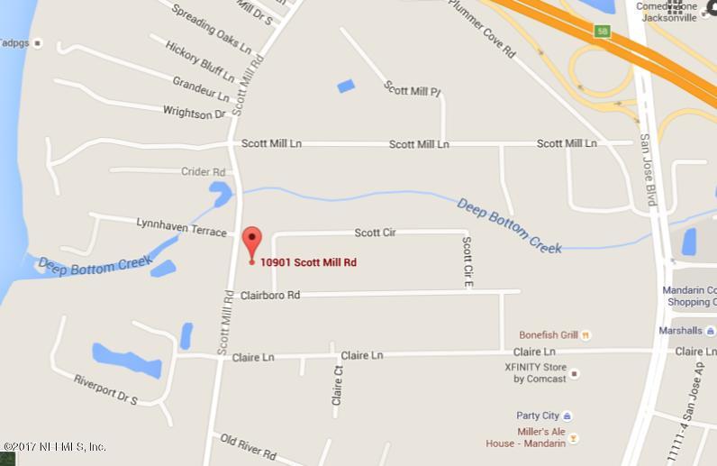 10901 Scott Mill Road Jacksonville, FL 32223 - Photo 2 of 3 Street Map Scott mill