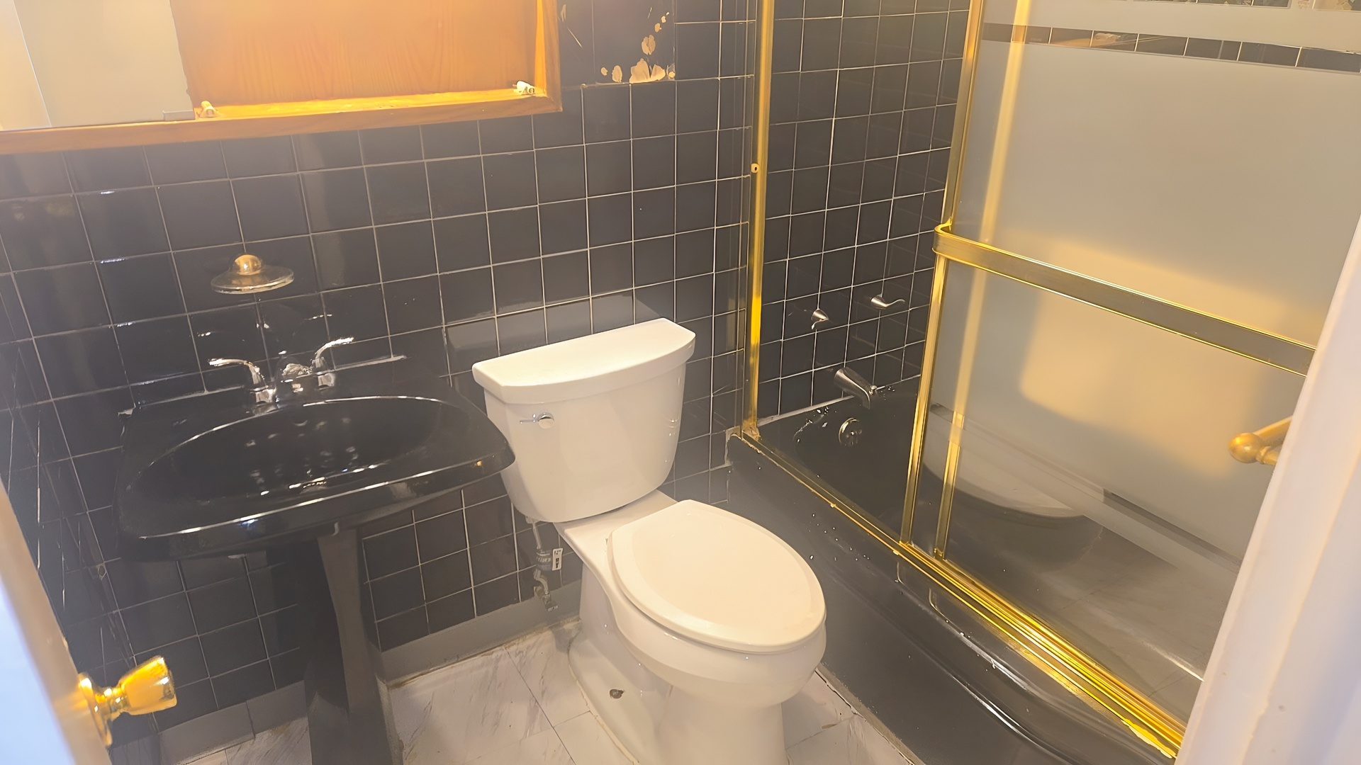 16628 Winchester Avenue Markham, IL 60428 - Photo 9 of 19 a bathroom with a toilet and a shower