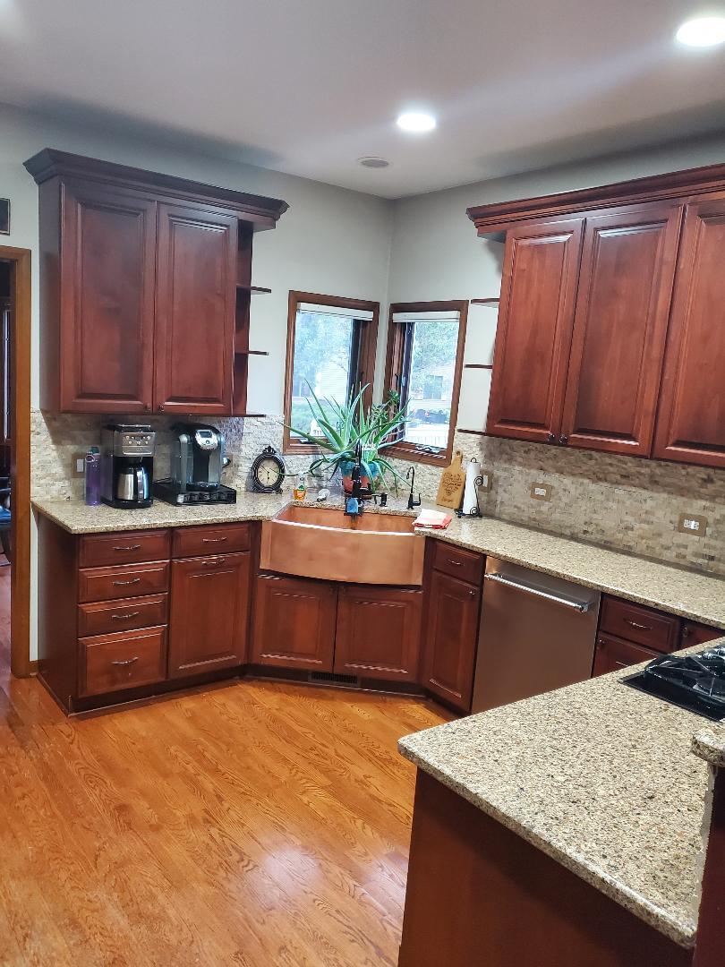 1385 Stonegate Road Algonquin, IL 60102 - Photo 12 of 32 a kitchen with stainless steel appliances granite countertop wooden cabinets a sink and dishwasher