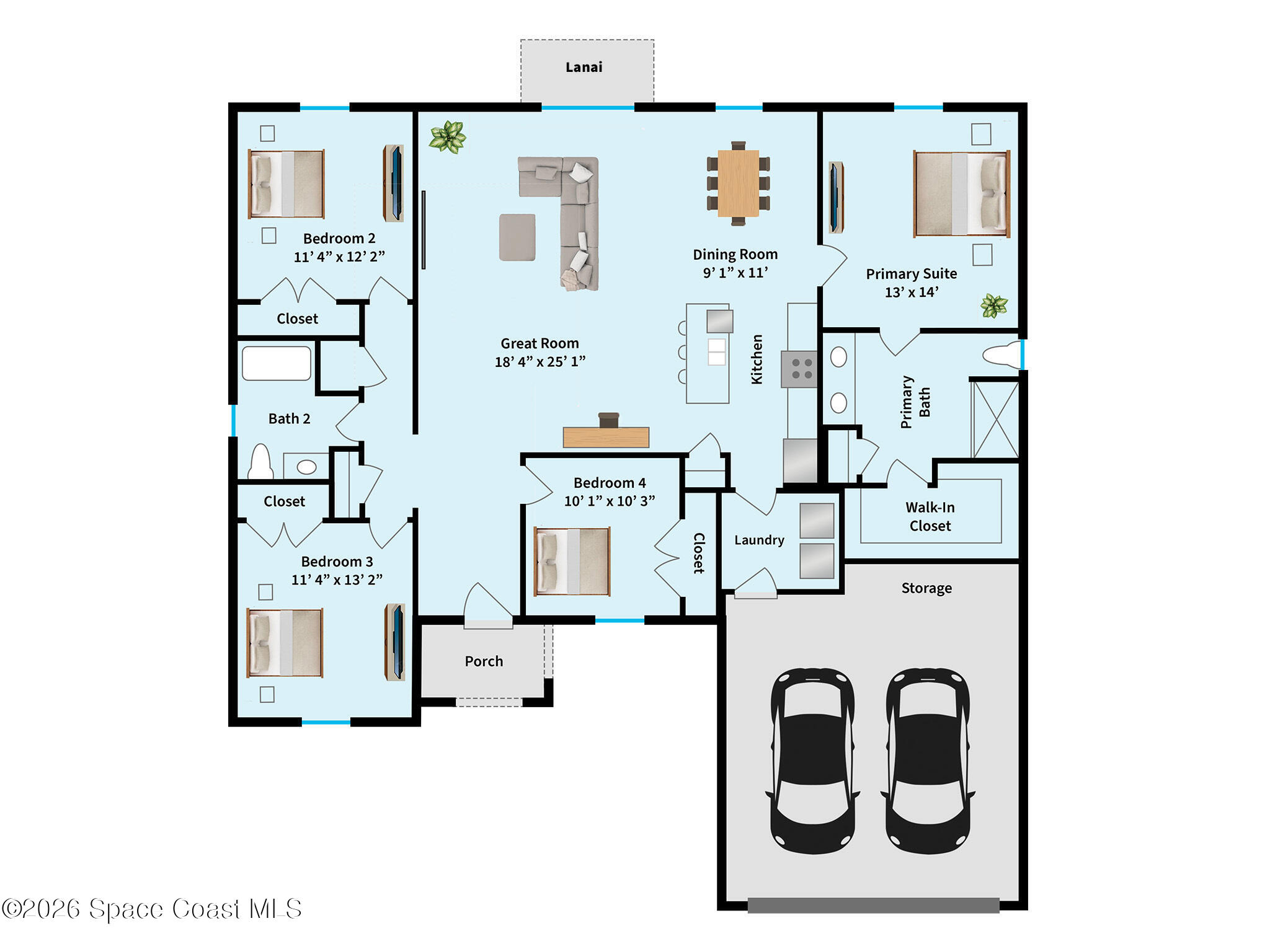 836 Kecherburg Road Southwest Palm Bay, FL 32908 - Photo 24 of 24 Floor plan