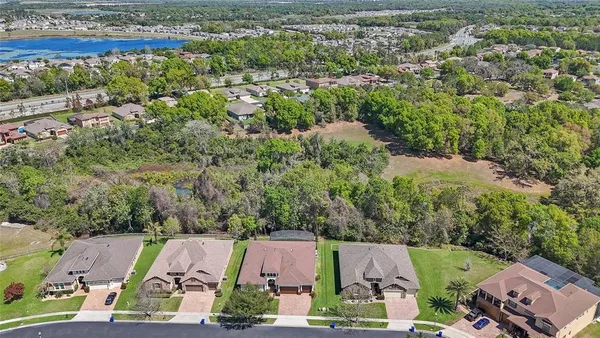 an aerial view of multiple house