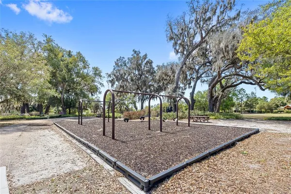 a view of a backyard with trees