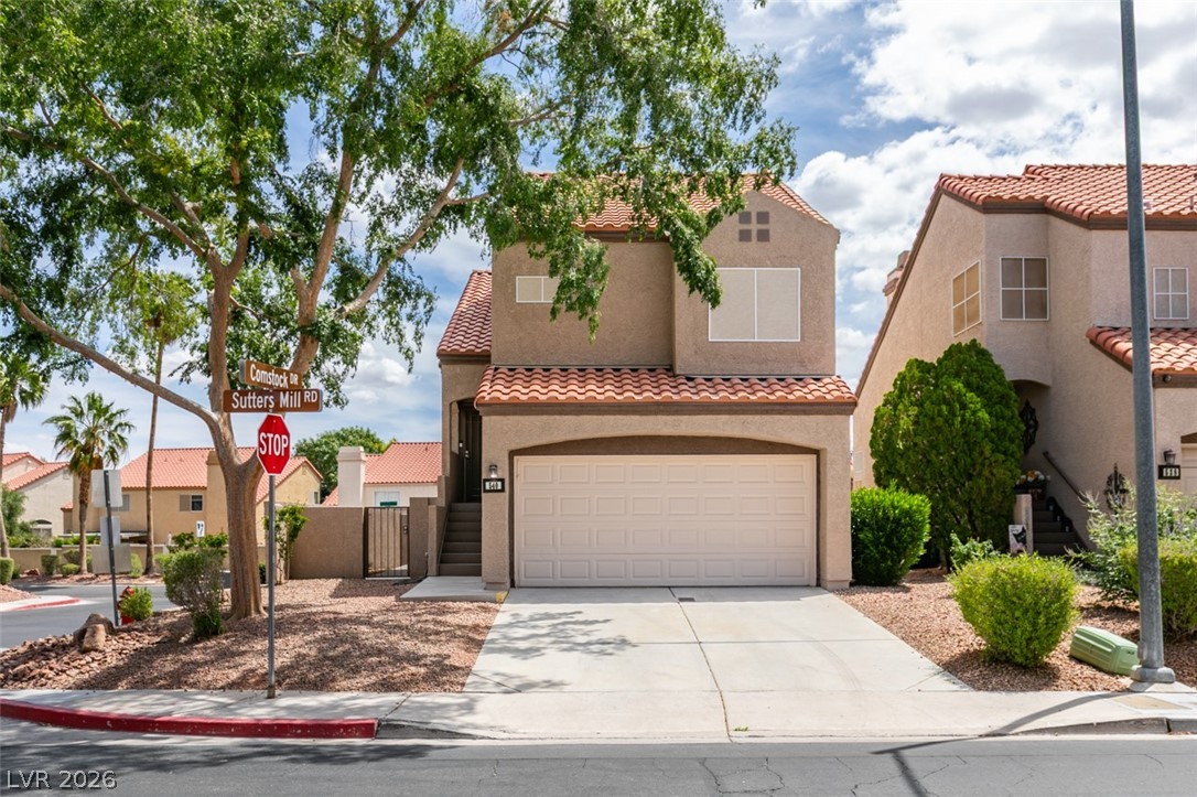 540 Sutters Mill Road Henderson, NV 89014 - Photo 6 of 46 This inviting home presents a classic stucco exterior with a durable tile roof and attached garage.
