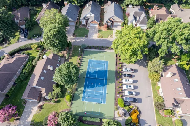 an aerial view of multiple house