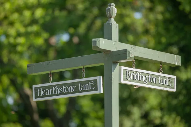a close up of a street sign
