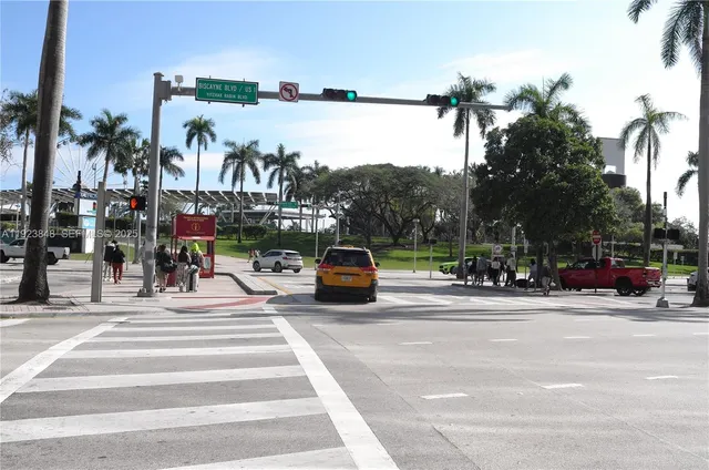 a view of a city street
